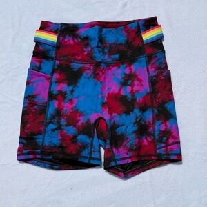 FABLETICS Colorful Tie-Dye Athletic Shorts